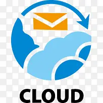 云朵箭头蓝色logo设计图
