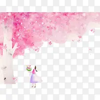粉色梦幻树图片素材