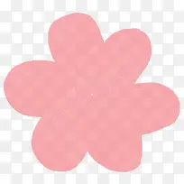 粉色水彩花朵形状
