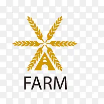 矢量卡通扁平化麦子农场logo