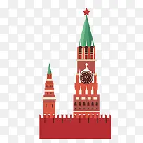 红色俄罗斯建筑