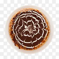 巧克力奶油花朵奶油蛋糕