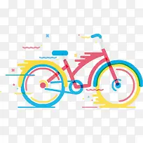 彩色创意自行车