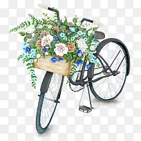 花卉花篮自行车