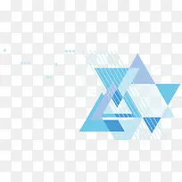 矢量蓝色三角形几何花纹