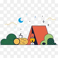 户外生活矢量