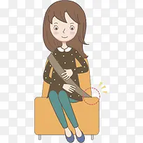 手绘如何使用安全带场景图