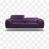 紫色真皮沙发