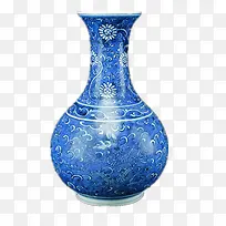 中国风蓝色陶瓷花瓶