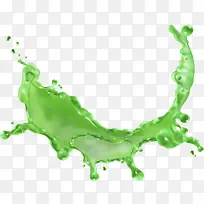 绿色飞溅液体