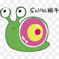 卡通矢量可爱蜗牛SNAIL