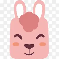 粉红色微笑兔子