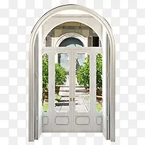 白色玻璃欧式拱形门