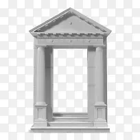 灰色欧式拱形门