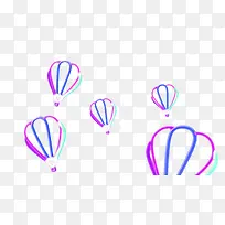 彩色荧光热气球