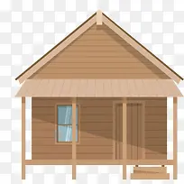 手工建造的矢量小木屋