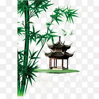 竹子凉亭