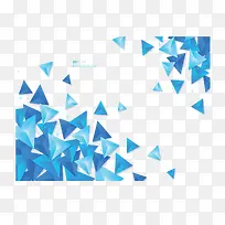 天蓝色几何三角花纹