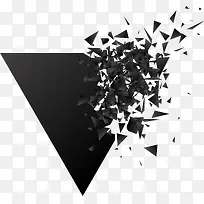 黑色简约三角形碎片