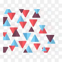 彩色三角几何漂浮