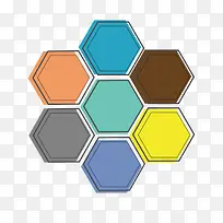 彩色五边形组合