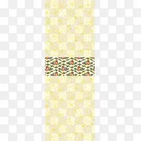 黄色花纹背景PNG矢量元素
