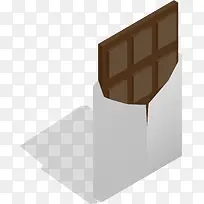 矢量图拆开的巧克力