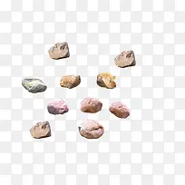 彩色岩石碎块