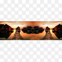 民族风雨巷背景banner