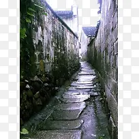 雨中小巷