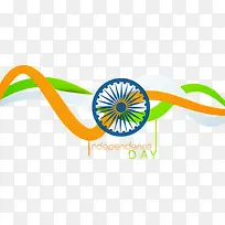 矢量印度独立日和法轮