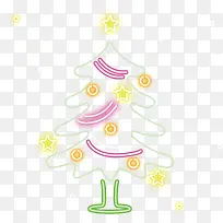 彩色霓虹圣诞树