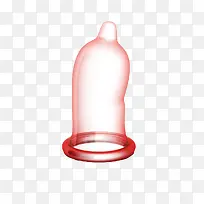 粉红色性保健品充气的避孕套橡胶