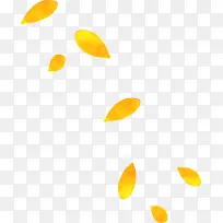 漂浮黄色花瓣
