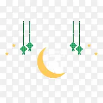 绿色挂饰伊斯兰节日