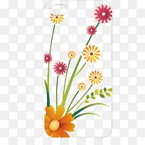 花朵矢量手机壳