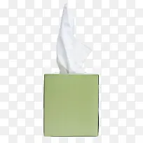 绿色纸质包装抽纸巾侧面
