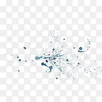 蓝色水彩效果