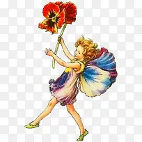 手绘花仙子