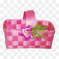 花朵粉色篮子