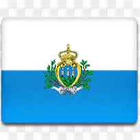 三圣马力诺国旗国国家标志