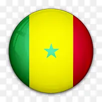 国旗对塞内加尔世界标志图标