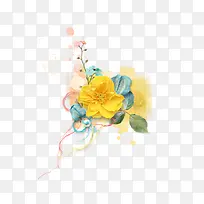 水彩粉色花朵