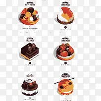 创意食物插画矢量图片