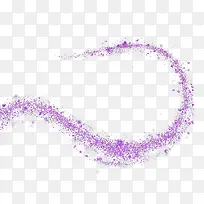 紫色曲线星光效果元素