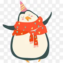 圣诞节开心的小企鹅
