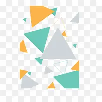 黄绿色三角形花纹