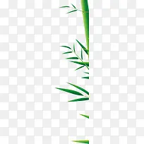 创意合成手绘质感绿色的竹子效果