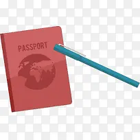 红色封面旅游护照