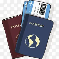 出国旅游护照机票